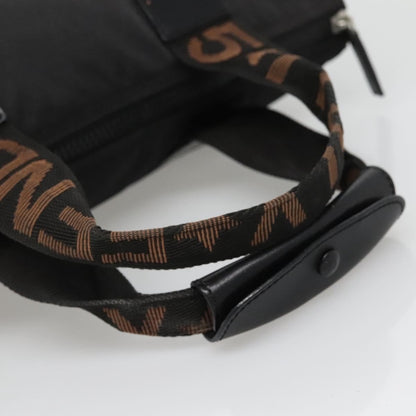 Fendi Vintage Convertible Logo Weekender Nylon, BLACK, CANVAS, Handbag