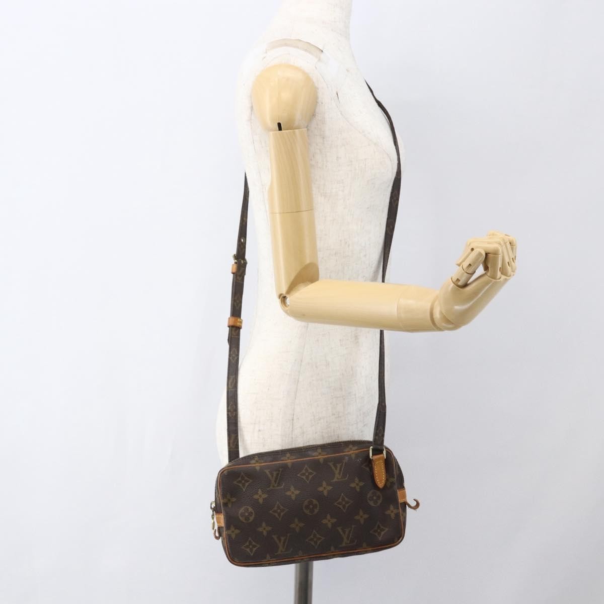 Louis Vuitton Pochette Marly Bandouliere Bag Monogram Canvas, BROWN, CANVAS, Clutche & pouche