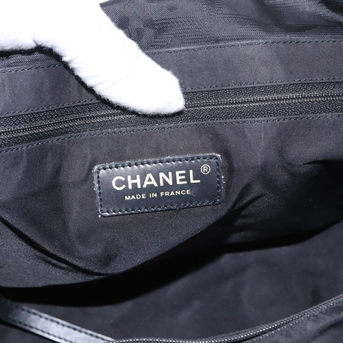Chanel Travel Line Tote Nylon, BLACK, NYLON, Tote bag