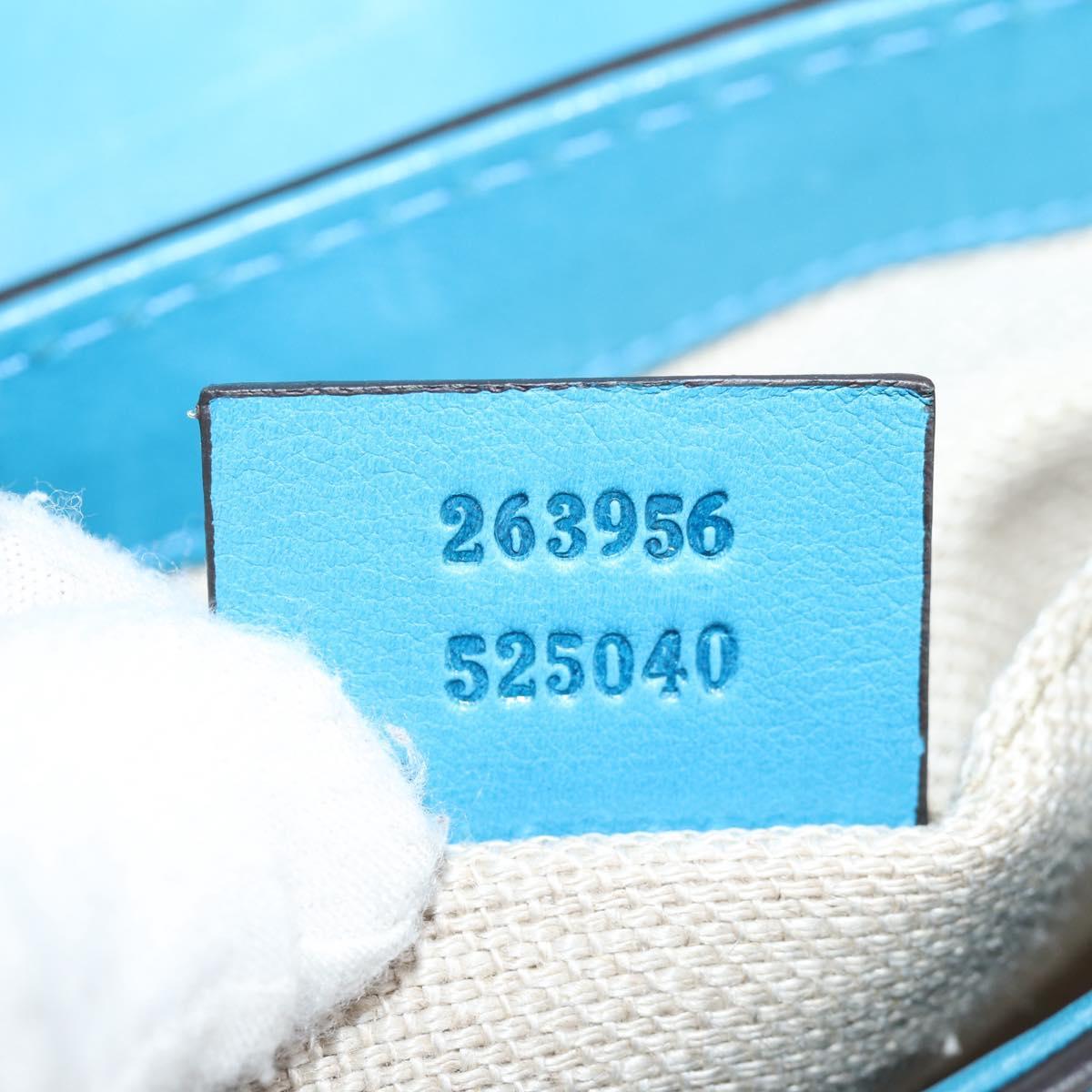 Gucci Snaffle Bit Crossbody Bag Leather, BLUE, LEATHER, Crossbody bag