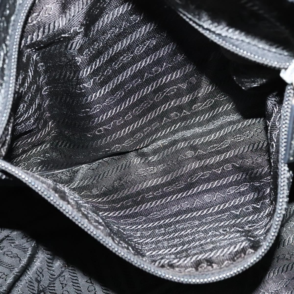 Prada Vintage Zip Handbag Tessuto, BLACK, NYLON, Handbag