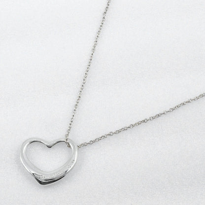 Tiffany & Co. Elsa Peretti Open Heart Pendant Necklace Sterling Silver, SILVER, SILVER, Necklace