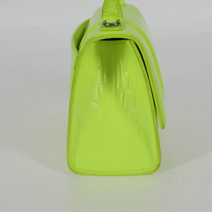 Balenciaga Hourglass Top Handle Bag Leather, GREEN, LEATHER, Handbag