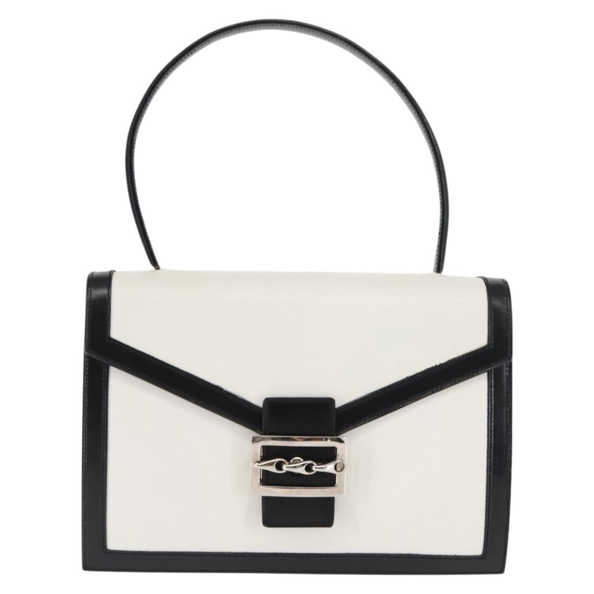 Celine Handbag Leather, WHITE, LEATHER, Handbag