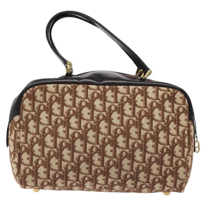 Christian Dior Vintage Trotter Handbag Canvas, BEIGE, CANVAS, Handbag