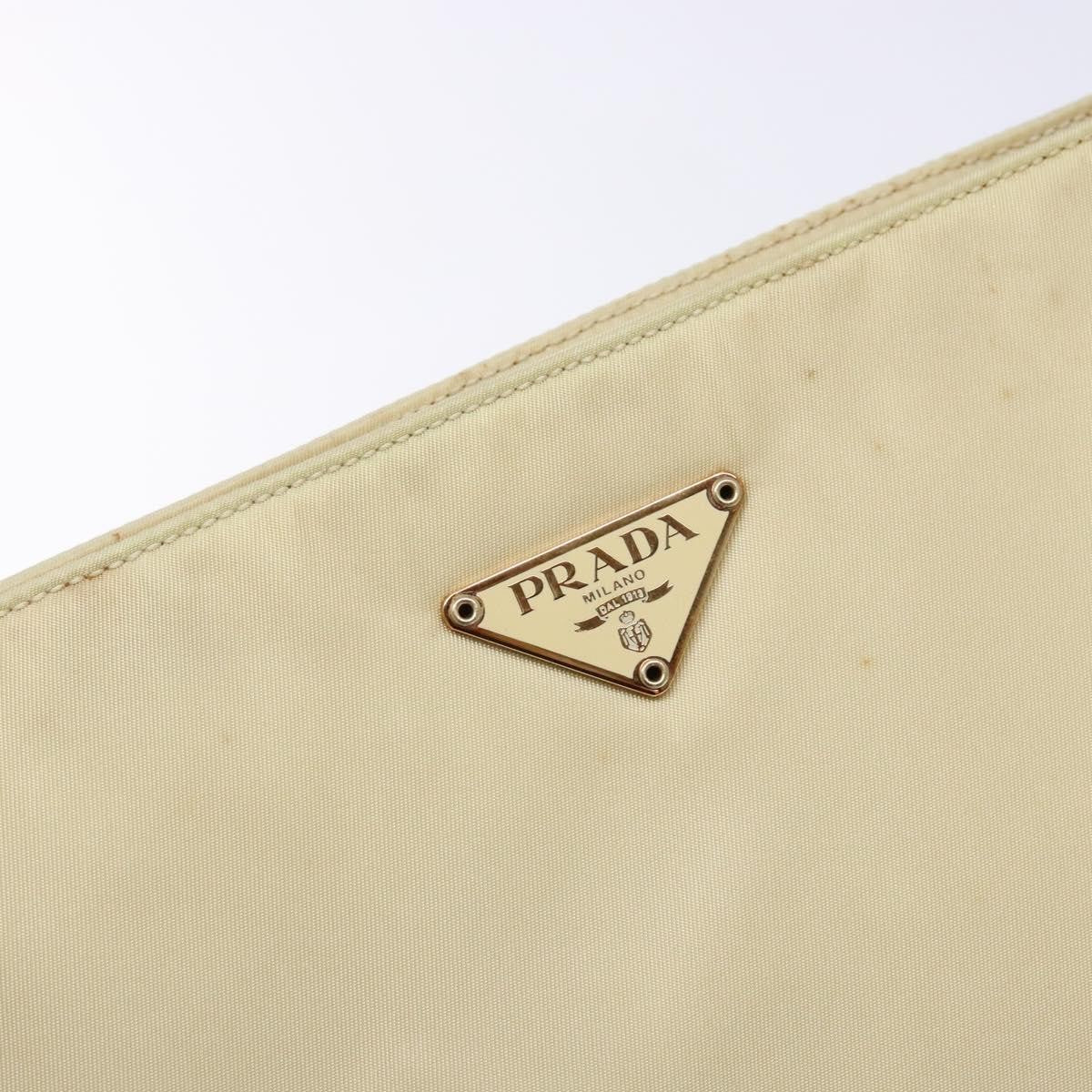 Prada Vintage Handbag Tessuto, BEIGE, NYLON, Handbag