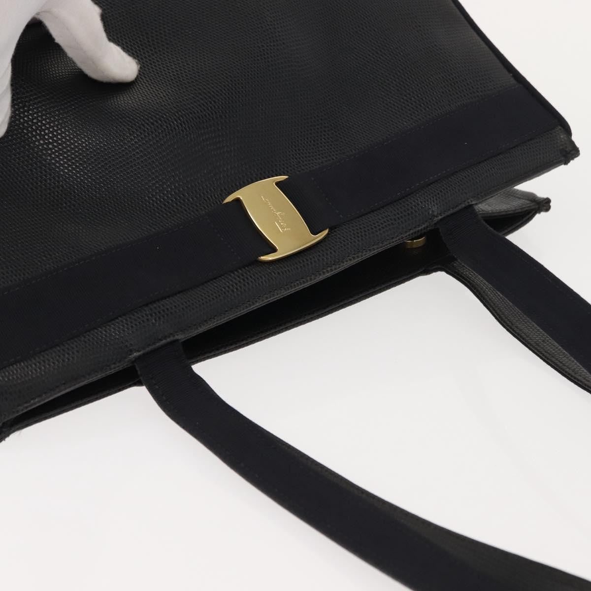 Salvatore Ferragamo Vala tote Leather, NAVY, LEATHER, Tote bag