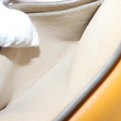 Chloe Faye Clutch Leather and Suede, YELLOW, LEATHER, Clutche & pouche