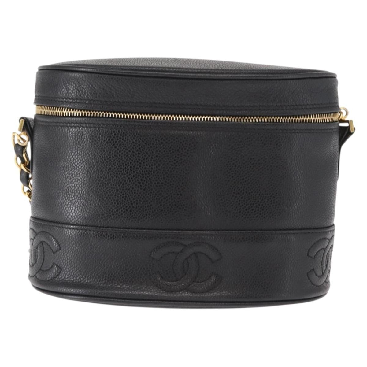 Chanel Vintage CC Shoulder Bag Caviar, BLACK, LEATHER, Shoulder bag