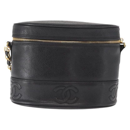 Chanel Vintage CC Shoulder Bag Caviar, BLACK, LEATHER, Shoulder bag