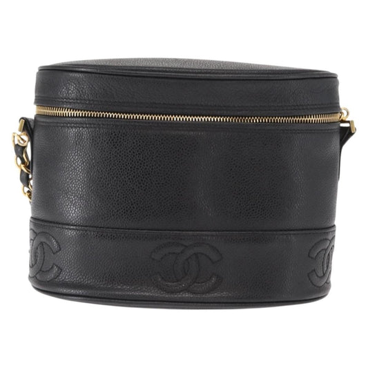 Chanel Vintage CC Shoulder Bag Caviar, BLACK, LEATHER, Shoulder bag