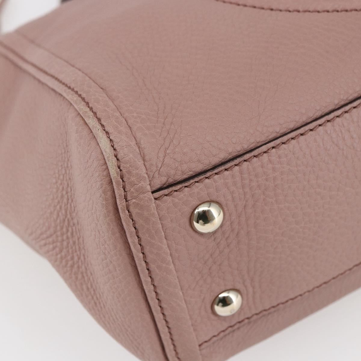 Gucci Soho Zip Tote Leather, PINK, LEATHER, Tote bag