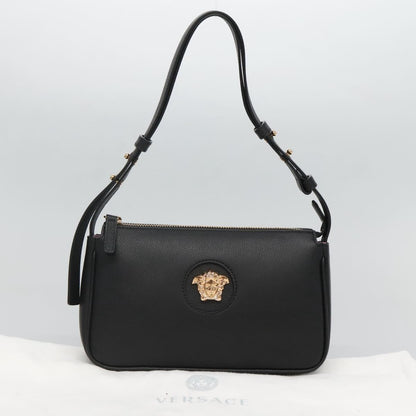 Versace Medusa Shoulder Bag Leather, BLACK, LEATHER, Shoulder bag