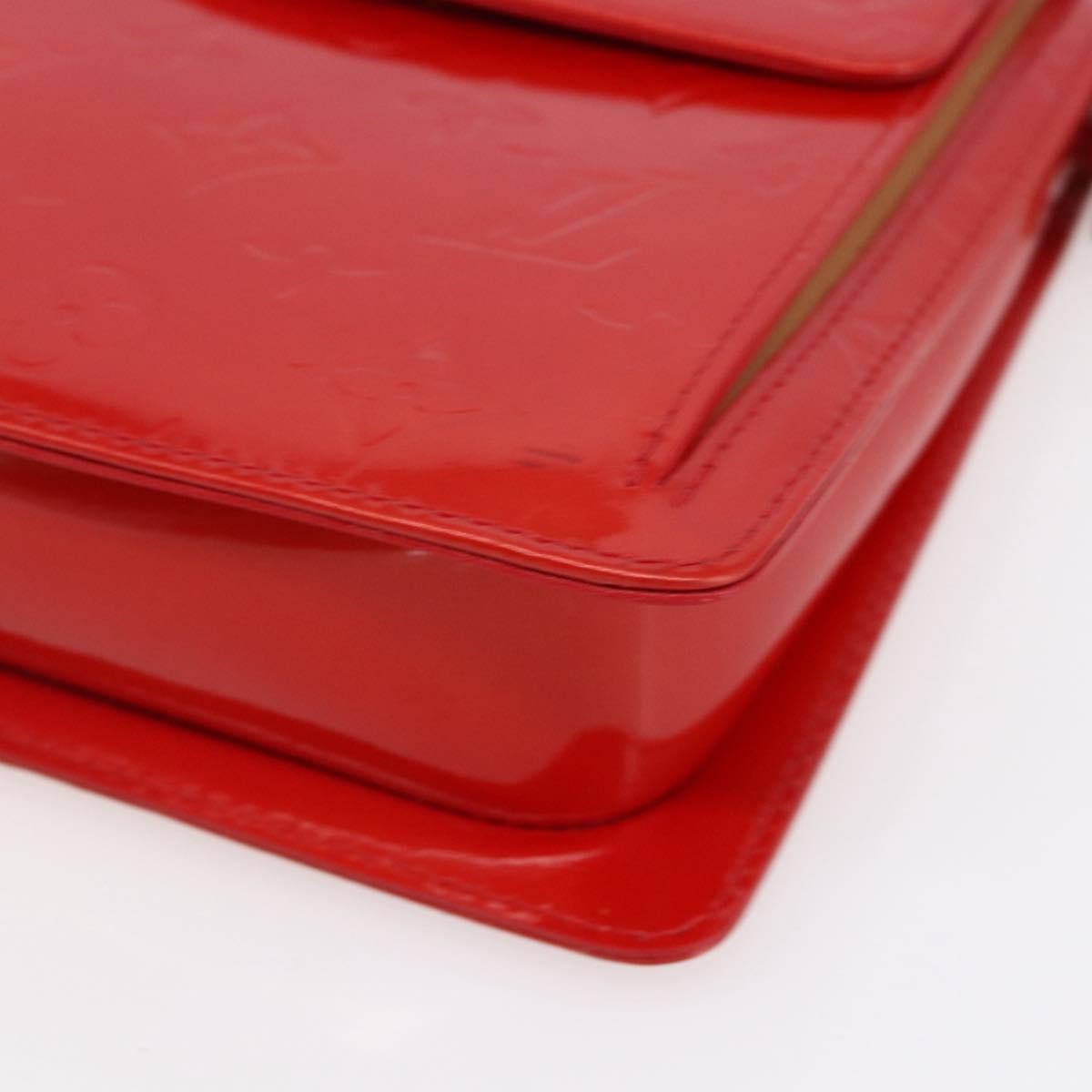 Louis Vuitton Mott Handbag Monogram Vernis, RED, PATENT_LEATHER, Clutche & pouche