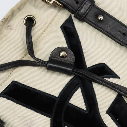 Saint Laurent Kahala Drawstring Tote Canvas, BEIGE, CANVAS, Tote bag