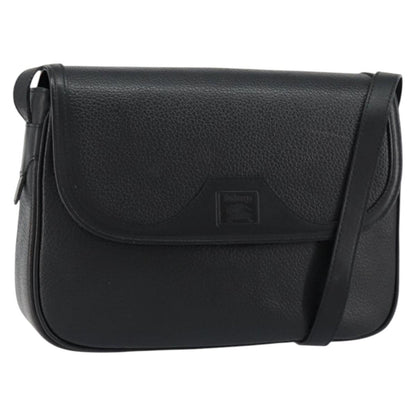 Burberry Flap Shoulder Bag Leather, BLACK, LEATHER, Shoulder bag