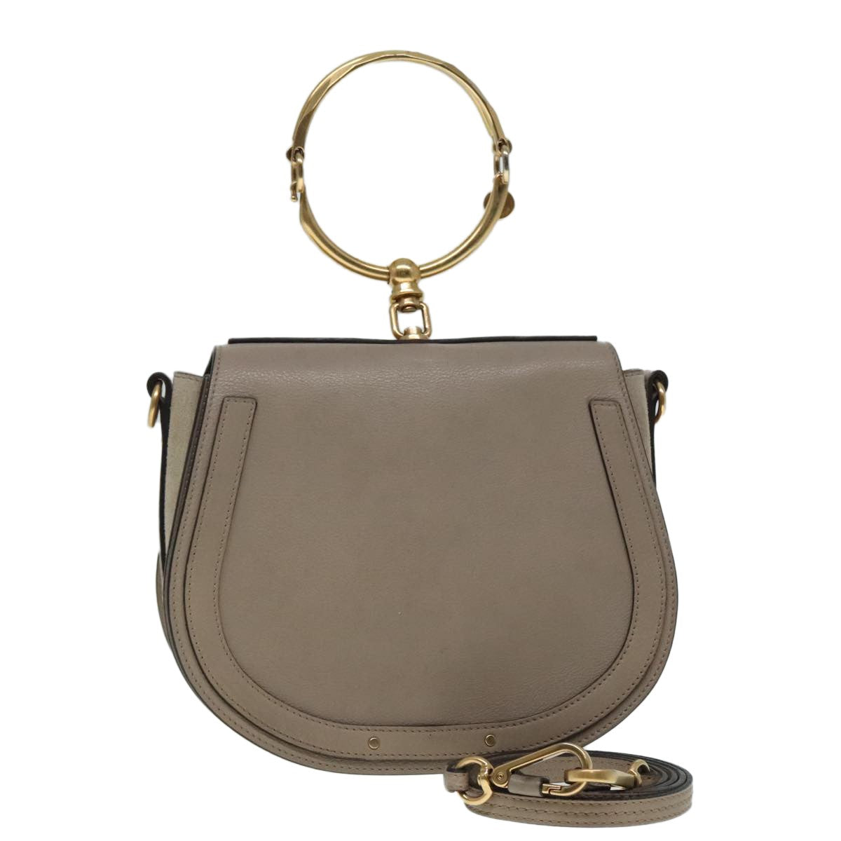 Chloe Nile Crossbody Bag Leather, BROWN, LEATHER, Crossbody bag