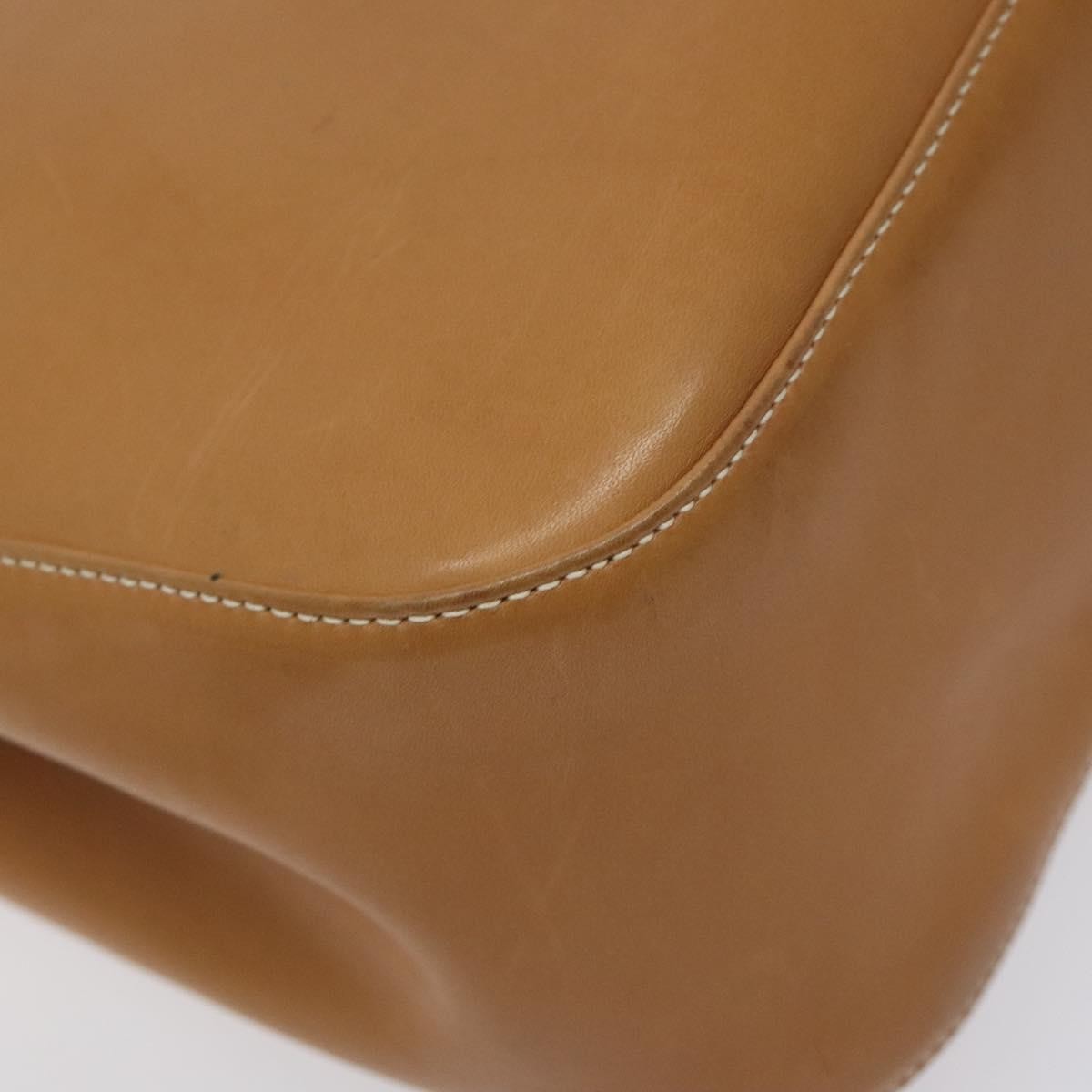 Salvatore Ferragamo Gancini Shoulder Bag Suede, Brown, Leather, Shoulder Bag