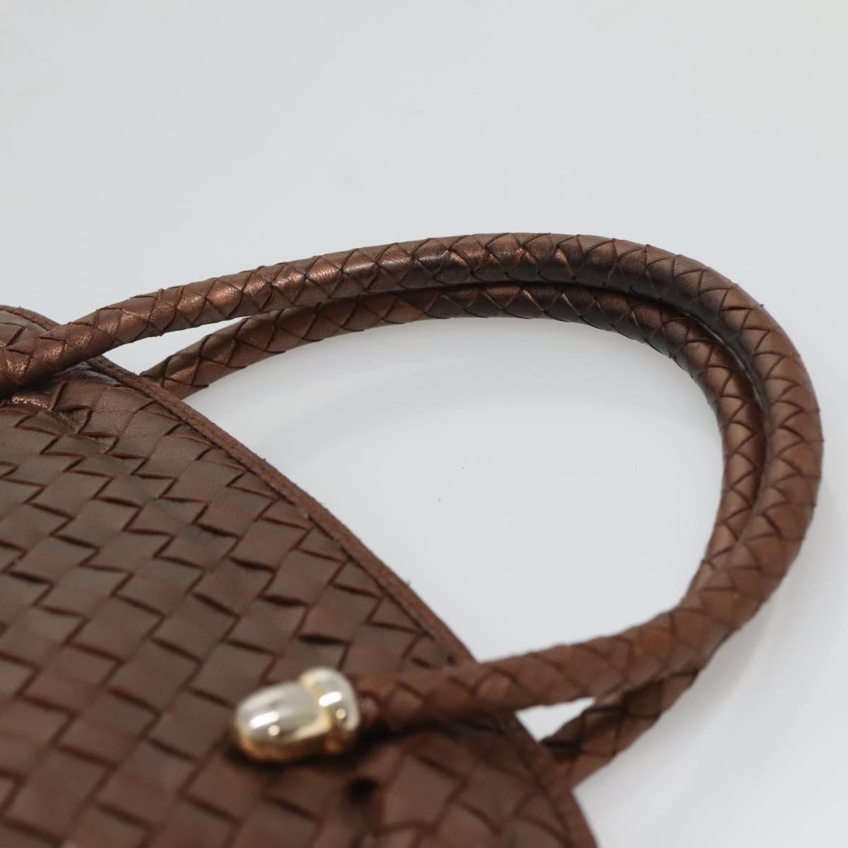 Bottega Veneta Intrecciato Leather, BROWN, LEATHER, Handbag