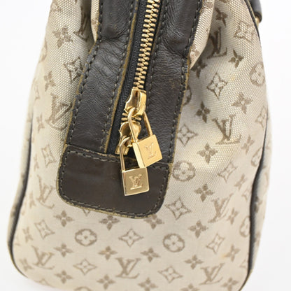 Louis Vuitton Josephine Handbag Mini Lin, KHAKI, CANVAS, Shoulder bag