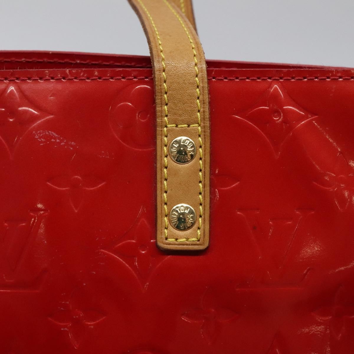 Louis Vuitton Reade Handbag Monogram Vernis, Red, Patent Leather, Handbag