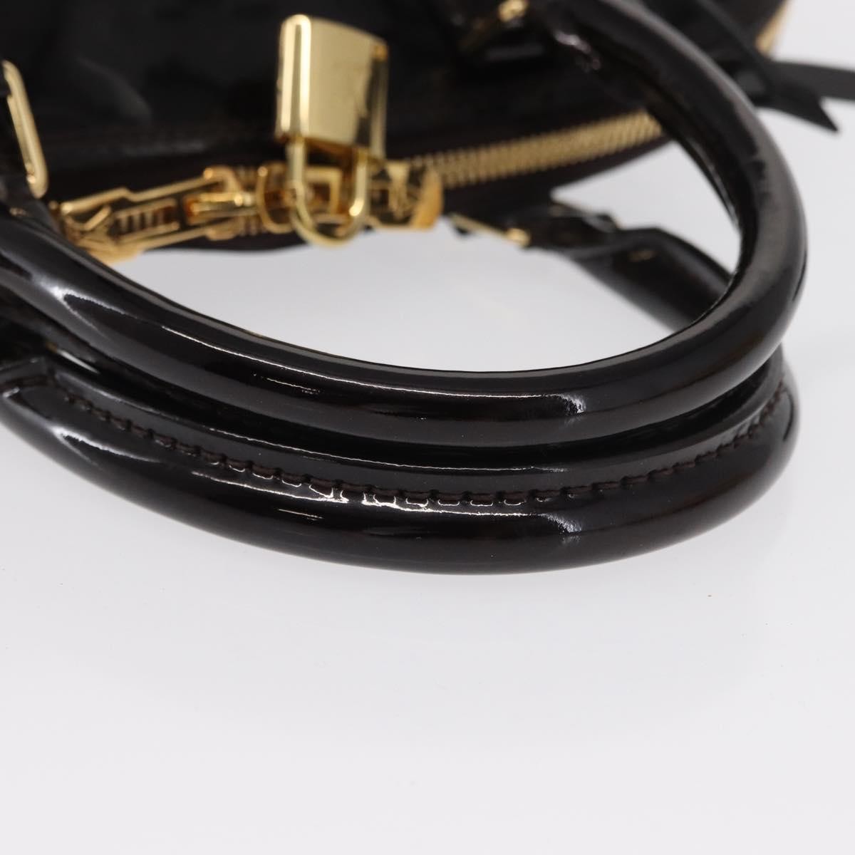 Louis Vuitton Alma Handbag Monogram Vernis, BURGUNDY, PATENT_LEATHER, Handbag