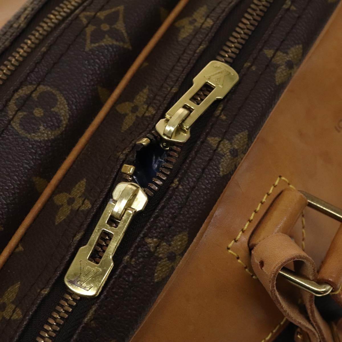 Louis Vuitton Alize Bag Monogram Canvas, BROWN, CANVAS, Travel bag