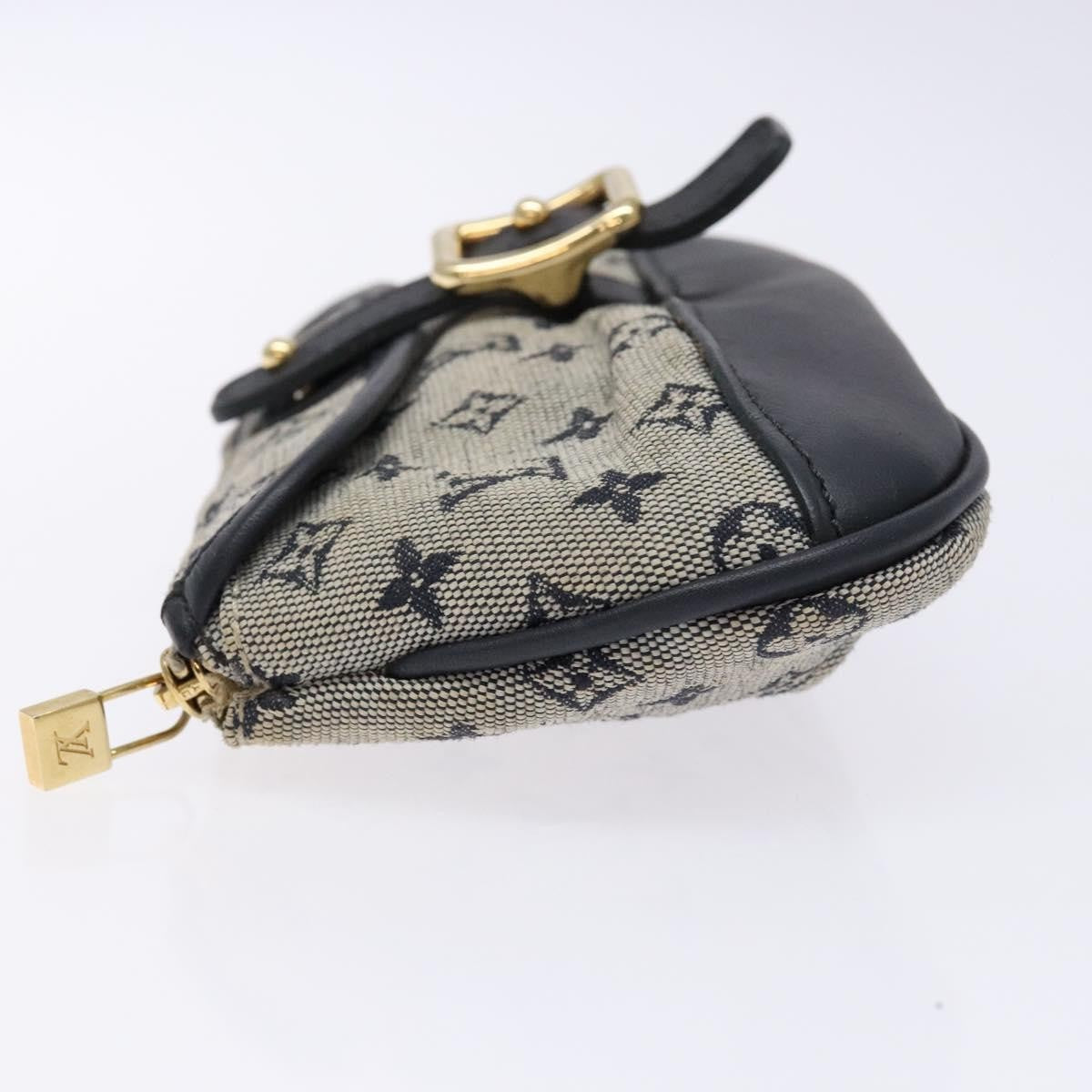 Louis Vuitton Anne Sophie Clutch Mini Lin, BLUE, CANVAS, Clutche & pouche