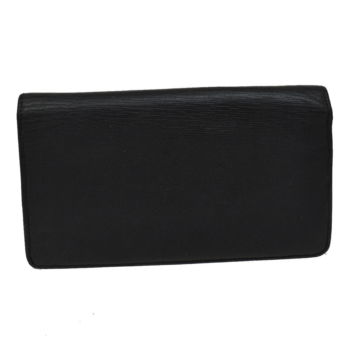 Chanel CC Button Bi-Fold Wallet Leather, BLACK, LEATHER, Wallets