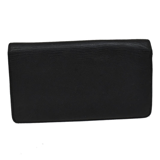 Chanel CC Button Bi-Fold Wallet Leather, BLACK, LEATHER, Wallets