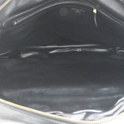 Christian Dior Vintage CD Handbag Leather, BLACK, LEATHER, Handbag