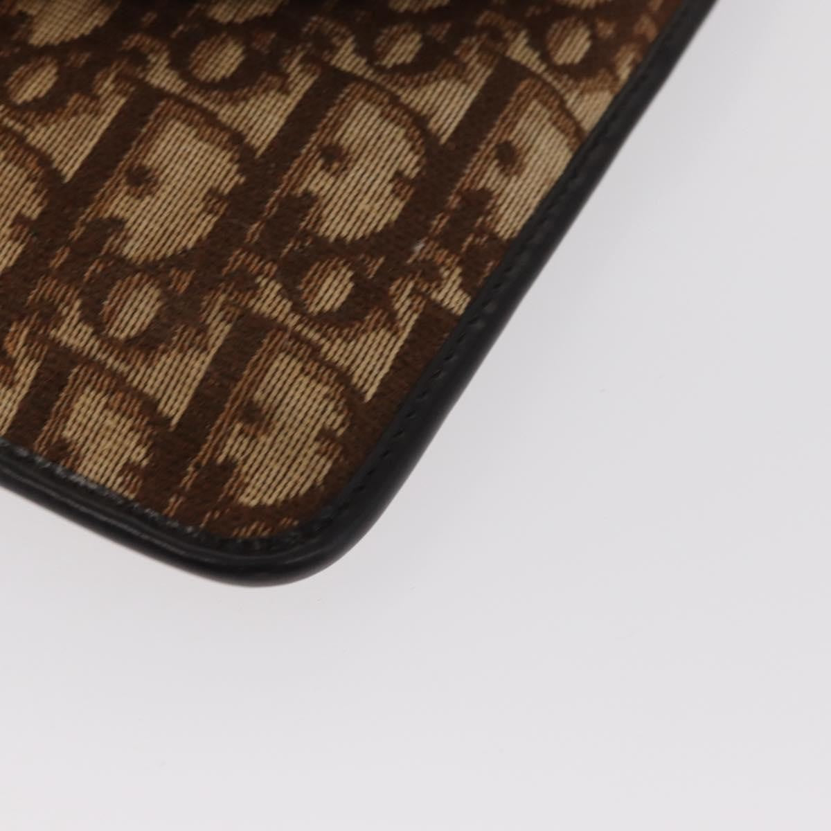 Christian Dior Vintage Trotter Shoulder Bag Canvas, BROWN, CANVAS, Shoulder bag