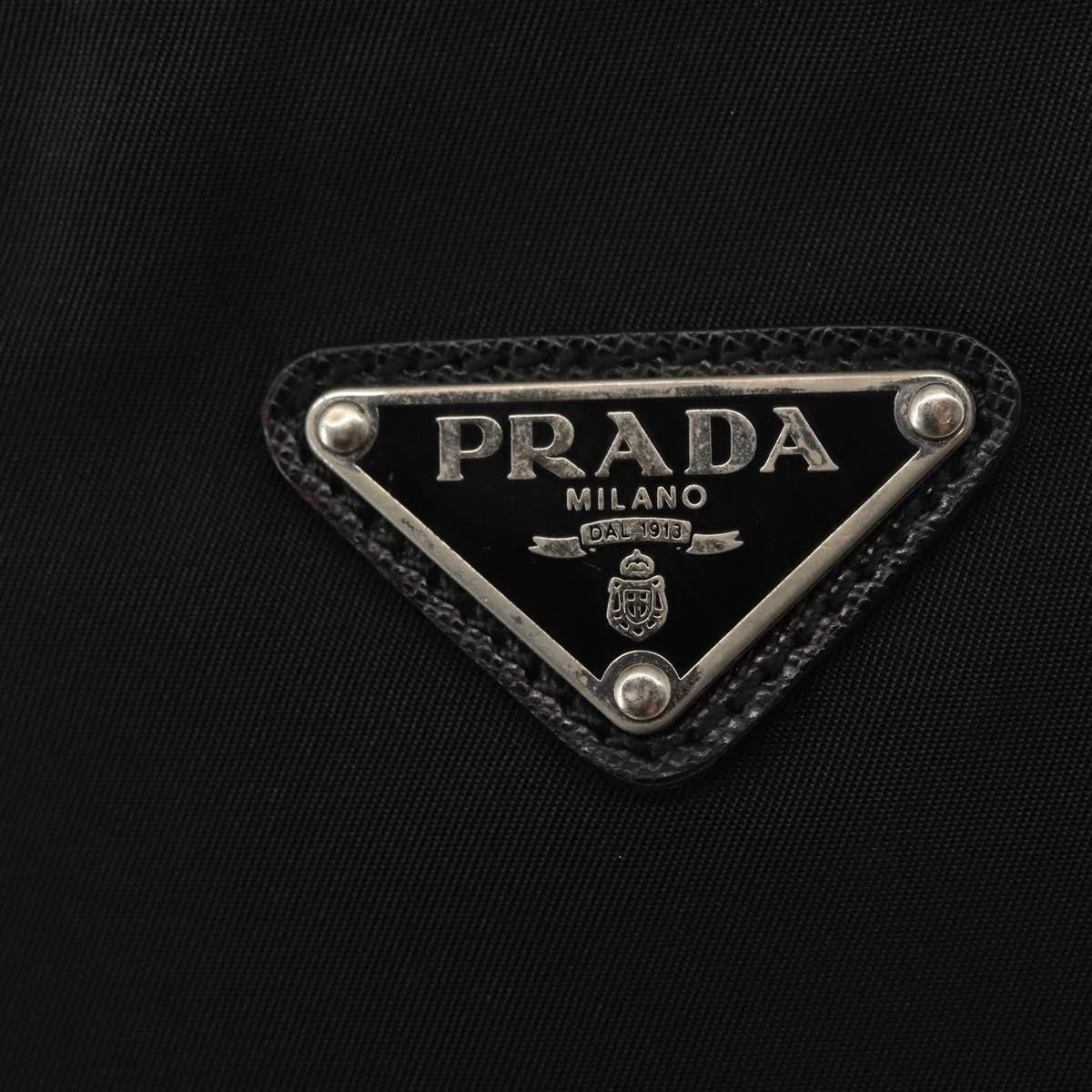 Prada Flat Messenger Bag Tessuto, BLACK, NYLON, Shoulder bag