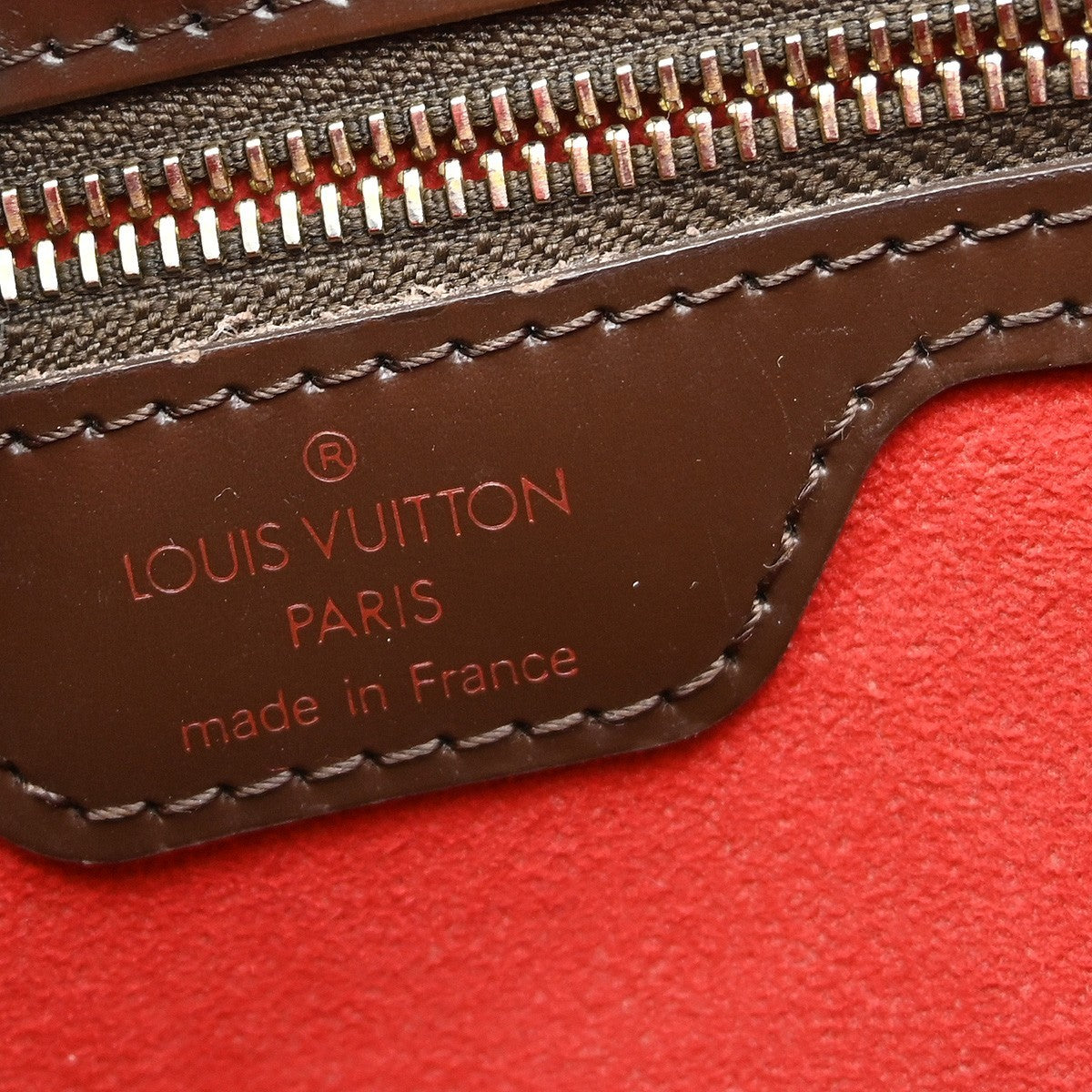 Louis Vuitton Hampstead Handbag Damier, BROWN, CANVAS, Tote bag