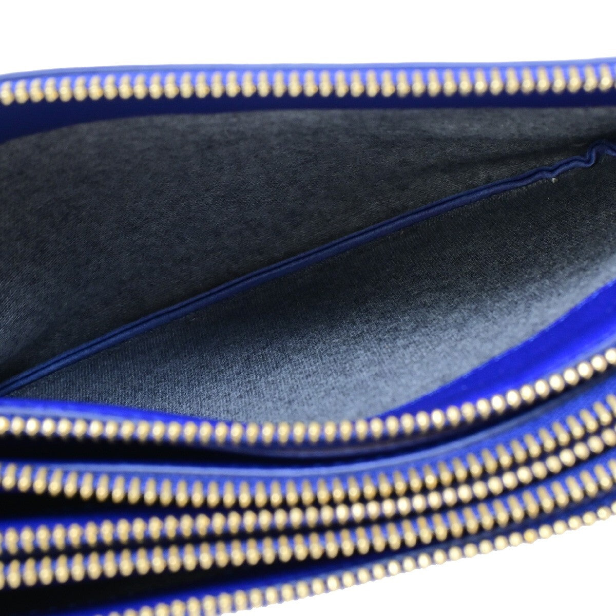 Celine Trio Crossbody Bag Leather, BLUE, LEATHER, Crossbody bag