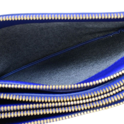 Celine Trio Crossbody Bag Leather, BLUE, LEATHER, Crossbody bag