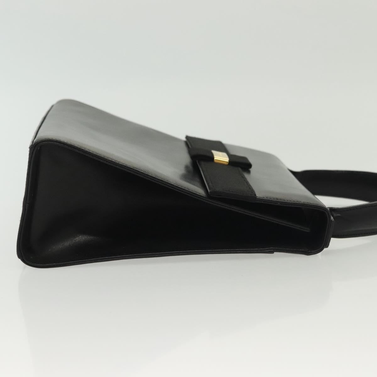 Salvatore Ferragamo Vala Handbag Leather, BLACK, LEATHER, Handbag