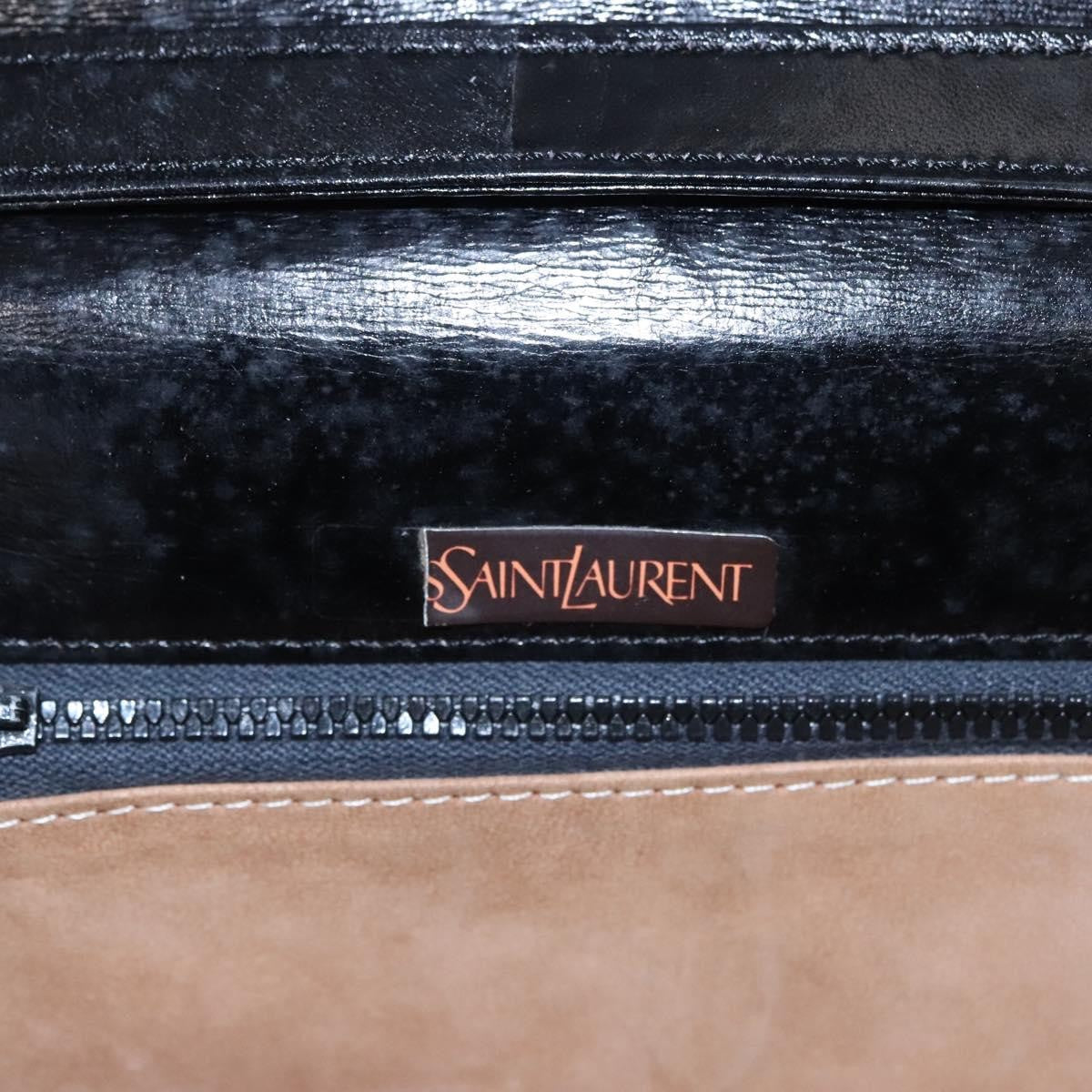 Saint Laurent Vintage Shoulder Bag Leather, BLACK, LEATHER, Shoulder bag