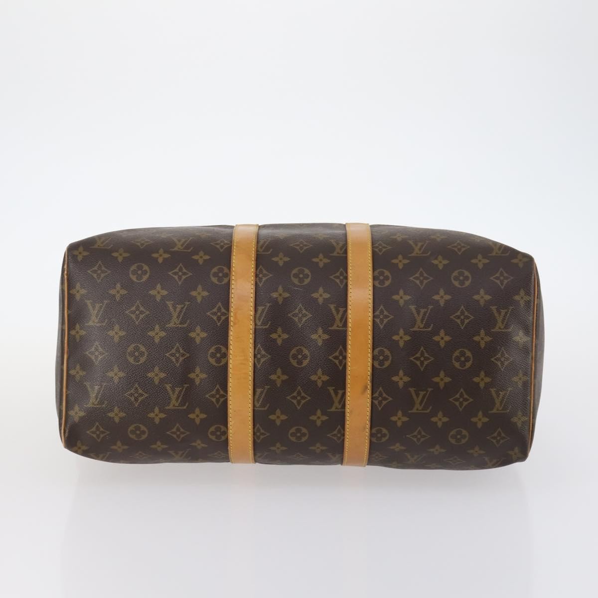 Louis Vuitton Keepall Bag Monogram Canvas, BROWN, CANVAS, Travel bag
