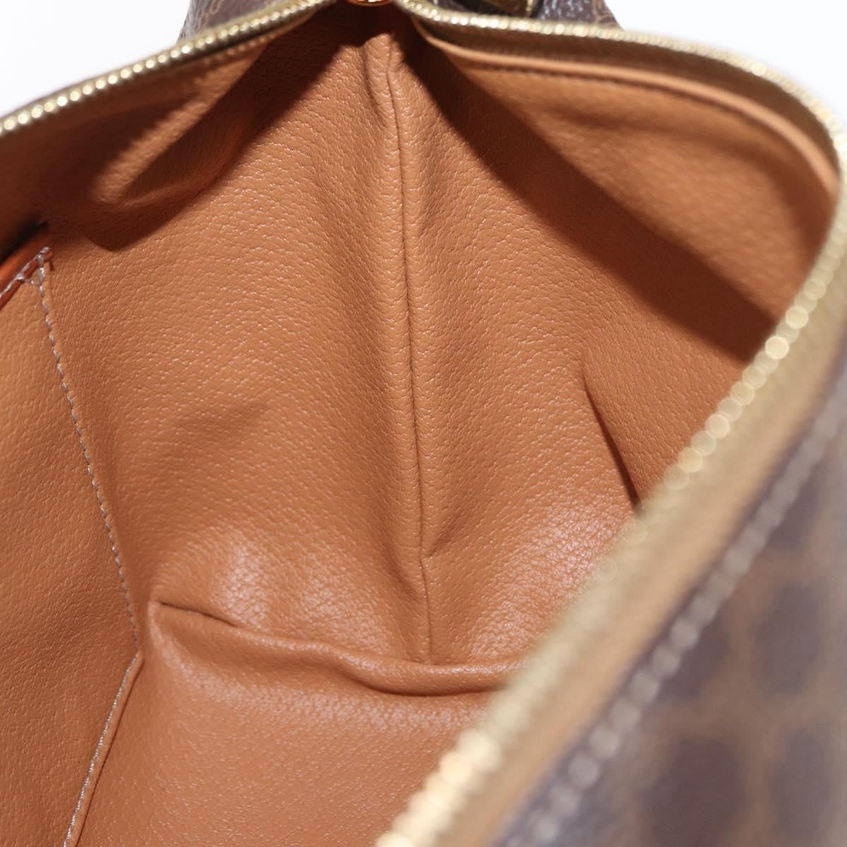 Celine Vintage Macadam Handbag Canvas, BROWN, CANVAS, Handbag