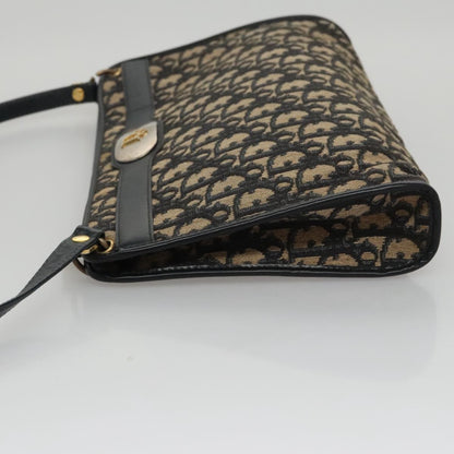 Christian Dior Vintage Trotter Shoulder Bag Canvas, NAVY, CANVAS, Shoulder bag