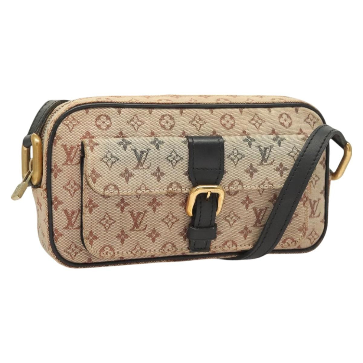 Louis Vuitton Juliette Crossbody Bag Mini Lin, BLUE, CANVAS, Shoulder bag