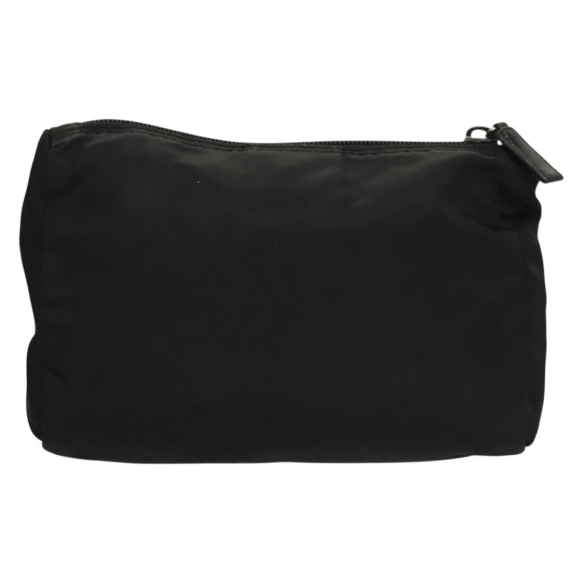 Prada Zip Pouch Tessuto, BLACK, NYLON, Clutche & pouche
