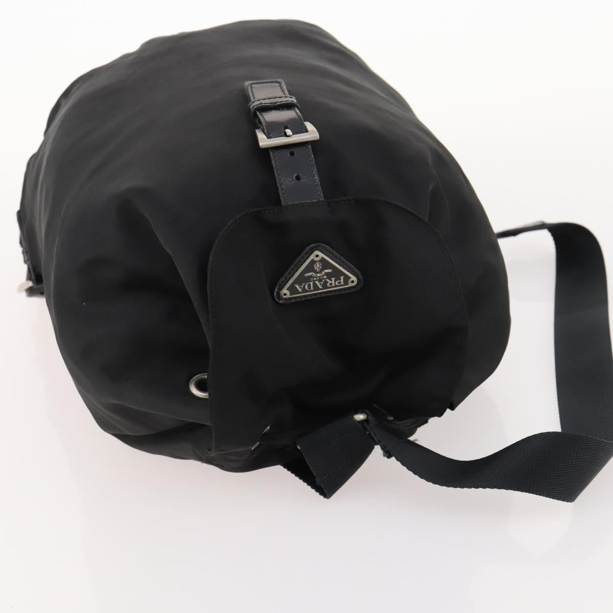 Prada Logo Backpack Tessuto, BLACK, NYLON, Backpack