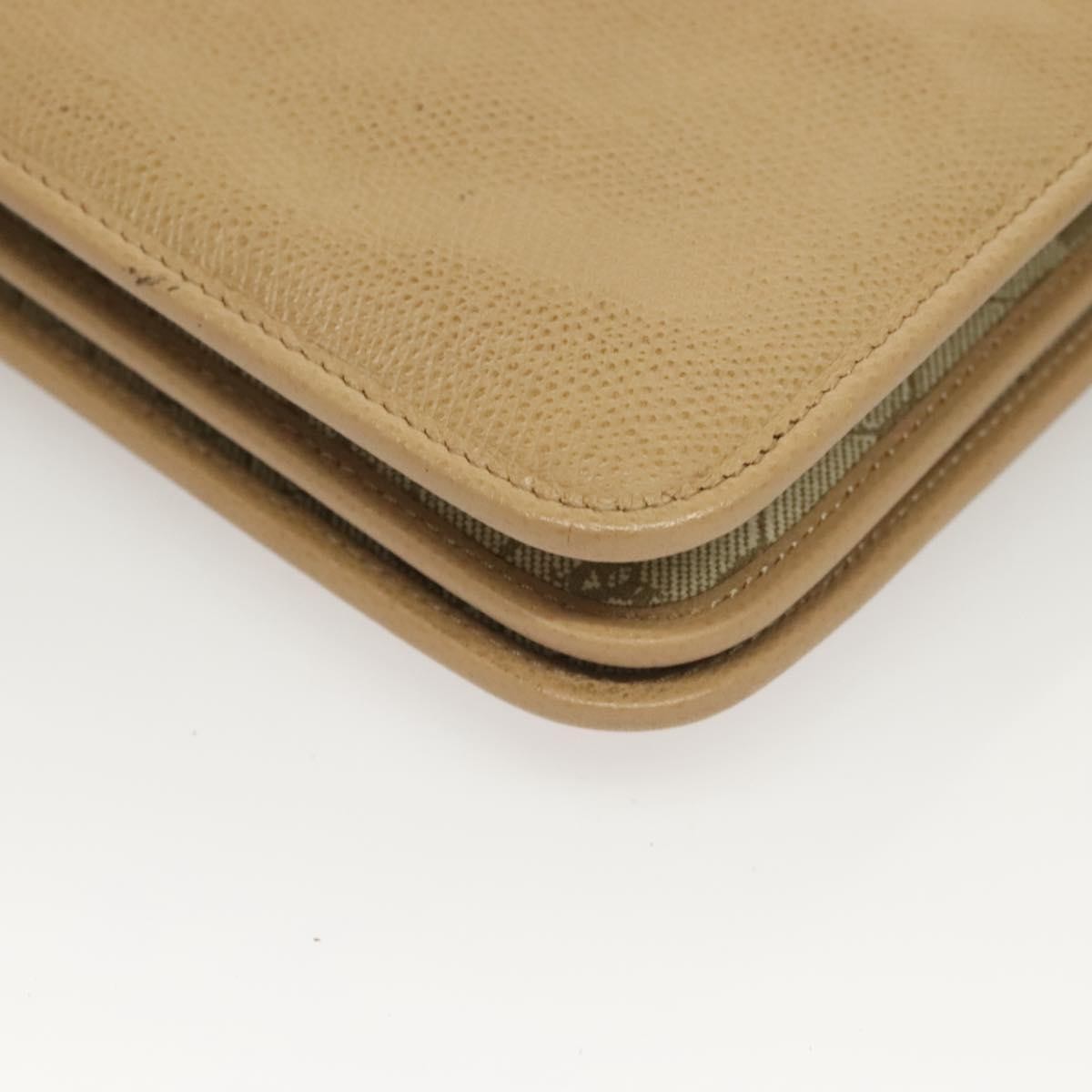 Christian Dior Vintage Honeycomb Shoulder Bag Leather, BEIGE, LEATHER, Shoulder bag