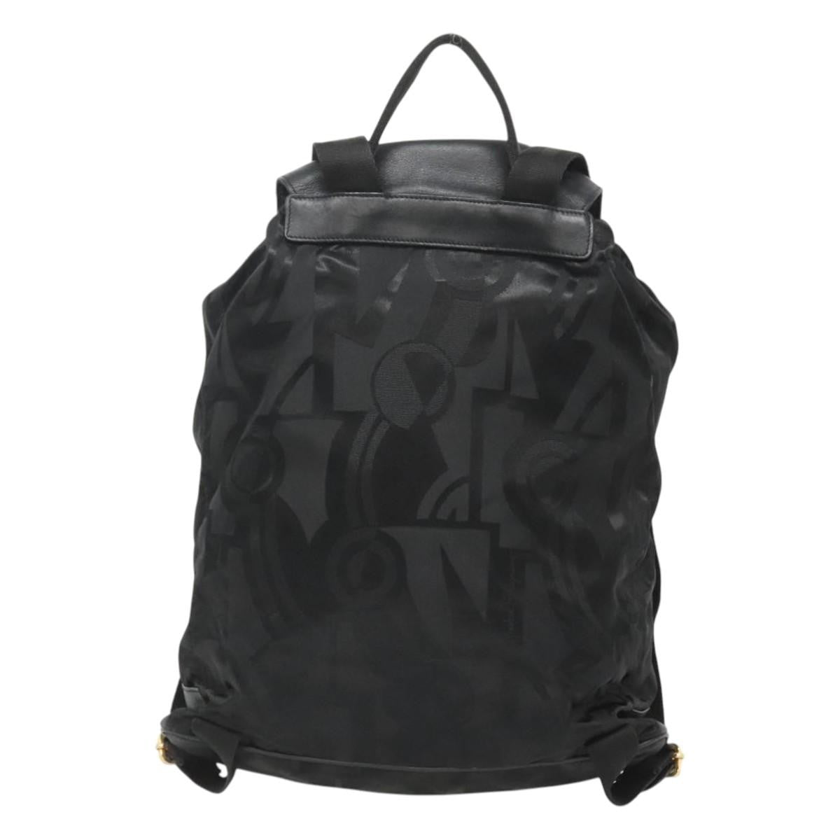 Salvatore Ferragamo Vintage Gancini Backpack Nylon, BLACK, NYLON, Backpack