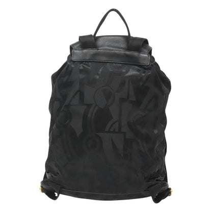 Salvatore Ferragamo Vintage Gancini Backpack Nylon, BLACK, NYLON, Backpack