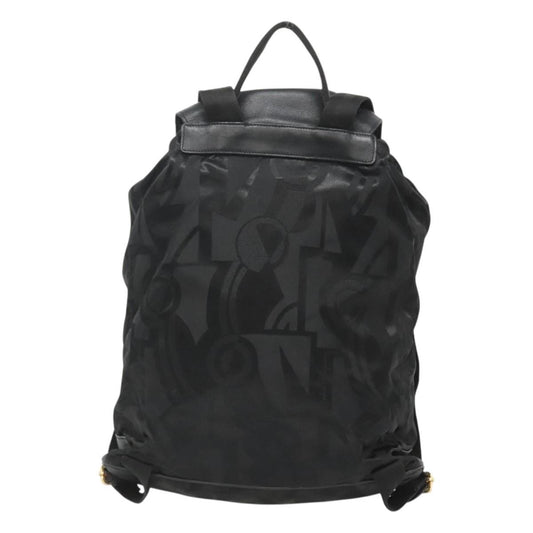 Salvatore Ferragamo Vintage Gancini Backpack Nylon, BLACK, NYLON, Backpack