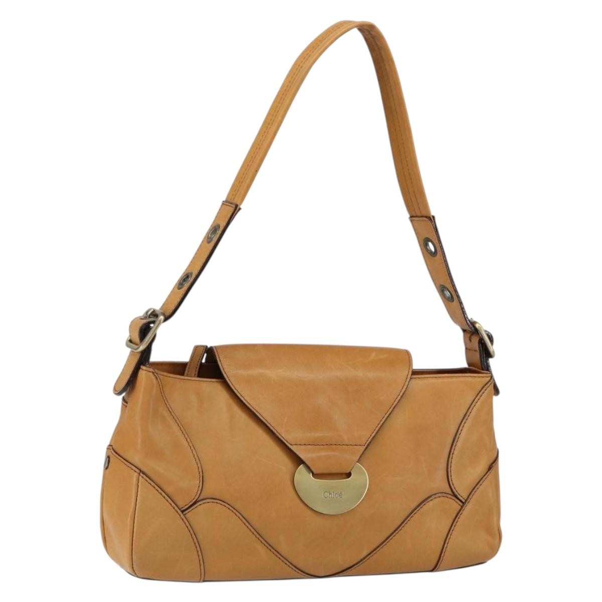 Chloe Vintage handbag Leather, BROWN, LEATHER, Shoulder bag