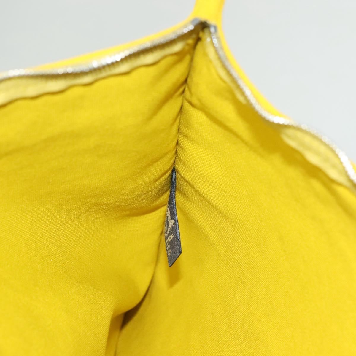 Hermes Bora Bora Pouch Toile, YELLOW, CANVAS, Clutche & pouche